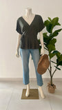 Olive Wrap Top