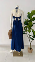 Cut Out Knotted Maxi Dress Navy