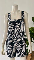 Black Print Mini Overall