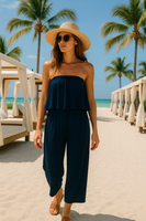 Navy Midi Jumpsuit