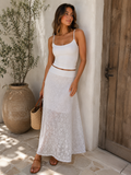 Lace Flow Skirt - White