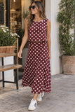 Merlot Boxy Dots Top