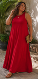 Basic Red Maxi Dress