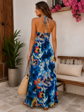 Bloom Halter Maxi Dress