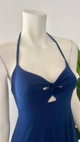 Cut Out Knotted Maxi Dress Navy