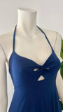 Cut Out Knotted Maxi Dress Navy