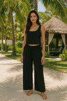 String Pants Set Black