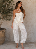 Balloon Ivory Lace Pants