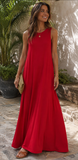 Basic Red Maxi Dress