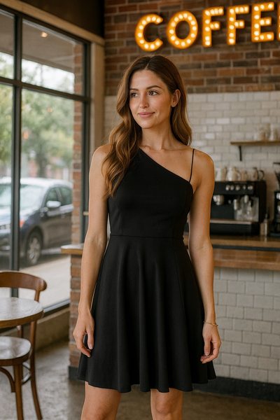 One Shoulder Fit Dress