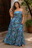 Splash Belted Maxi Dress