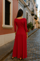 3/4 Cut Out Maxi Dress