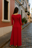 3/4 Cut Out Maxi Dress