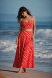 Coral Crush Maxi Skirt Set