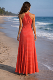 Coral Crush Maxi Dress