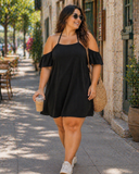 Cold Shoulder Halter Dress