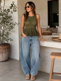 Oliva Lace Peplum Top