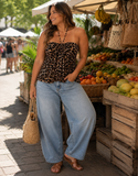 Leopard String Halter Top