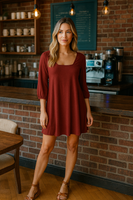 3/4 Lacey Back Dress