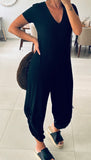 Black Scrunch Jumpsuit