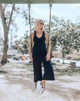 Navy Double Knot Midi Jumpsuit