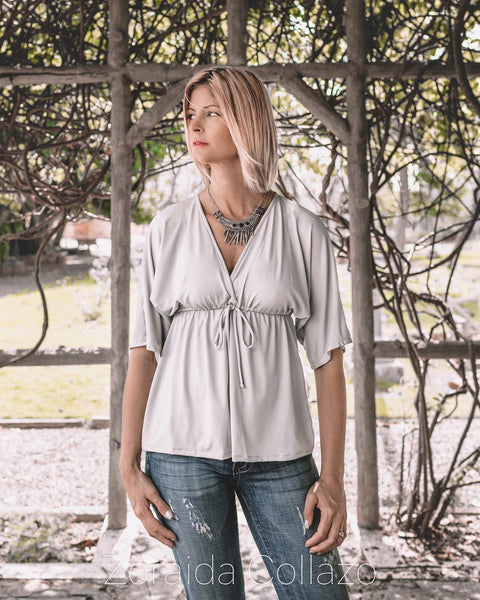 Kimono Top- Grey