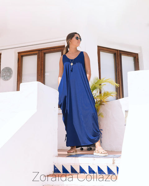 Oversize Navy Maxi Dress