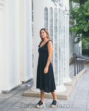 Double Knot Midi Dress - Black