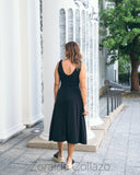 Double Knot Midi Dress - Black