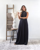 Black High Neck Maxi Dress