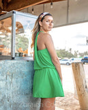 Kelly Green Drop Waist Dress