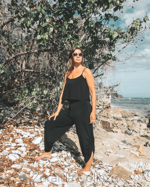 Scrunch Jumpsuit Black