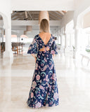 3/4 Knotted Maxi Dress