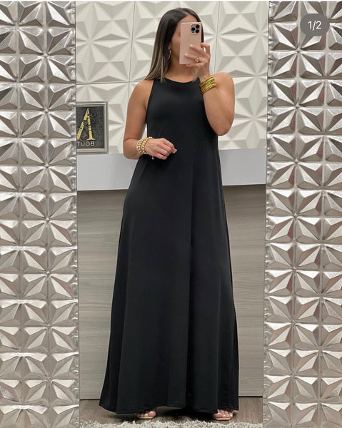 Basic Black Maxi Dress