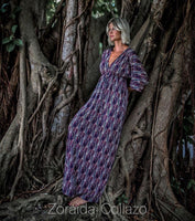 Kimono Geo Maxi Dress